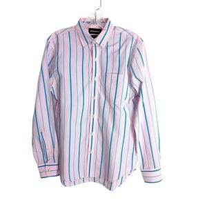 Bonobos Pink & Blue Striped Button-Up Shirt - Size S
